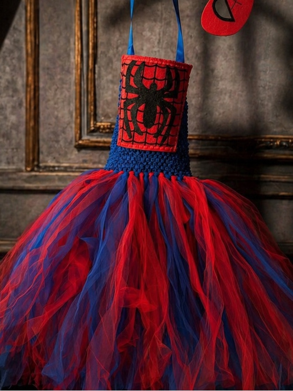 Mia Bella Girls Spider-Girl Tutu Costume Dress Set Size 12 NWT
